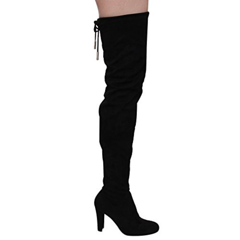 EVE-01TH-TT-BLK Over the knee tall boots